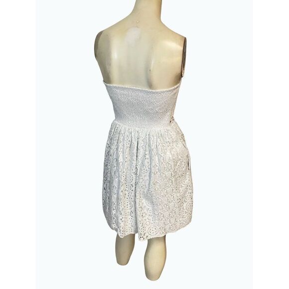 Lilly Pulitzer Brett Resort White Floral HexagonâLace Strapless Dress XS - Picture 6 of 8